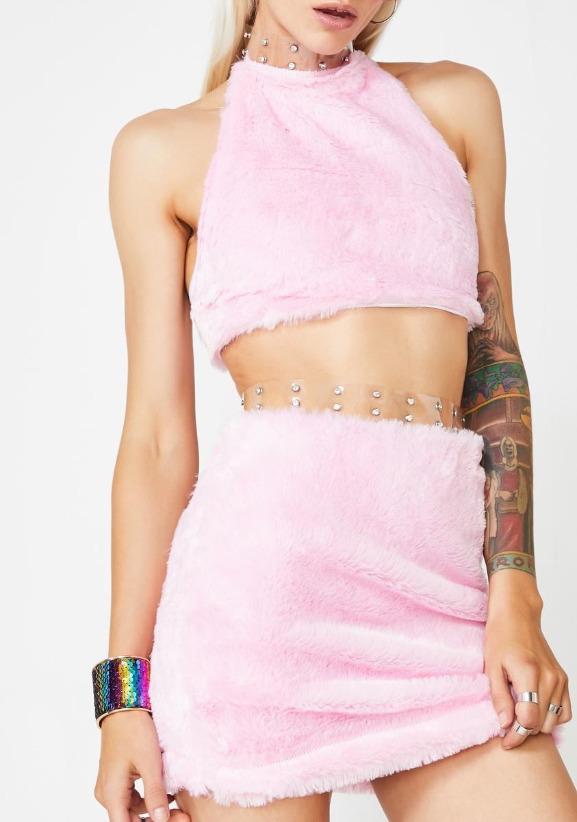 Faux Fur Tie Dye Open Top Hat - Pink – Dolls Kill