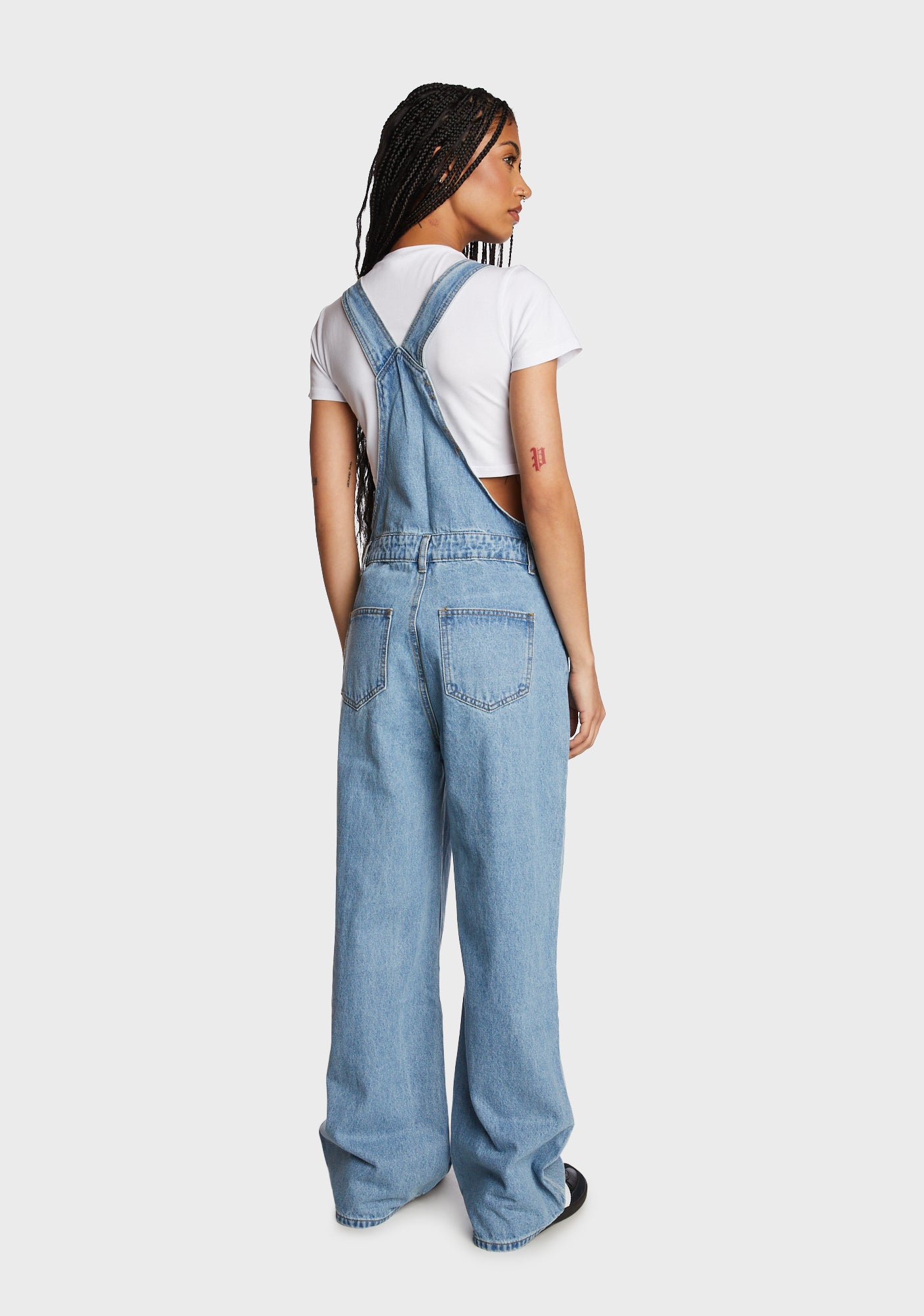 Edikted Denim Overalls Blue Dolls Kill