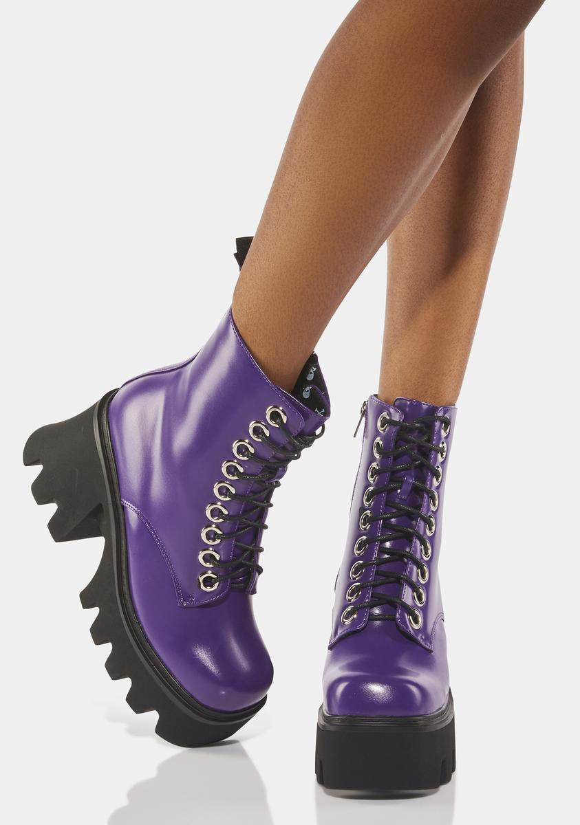 purple short boots