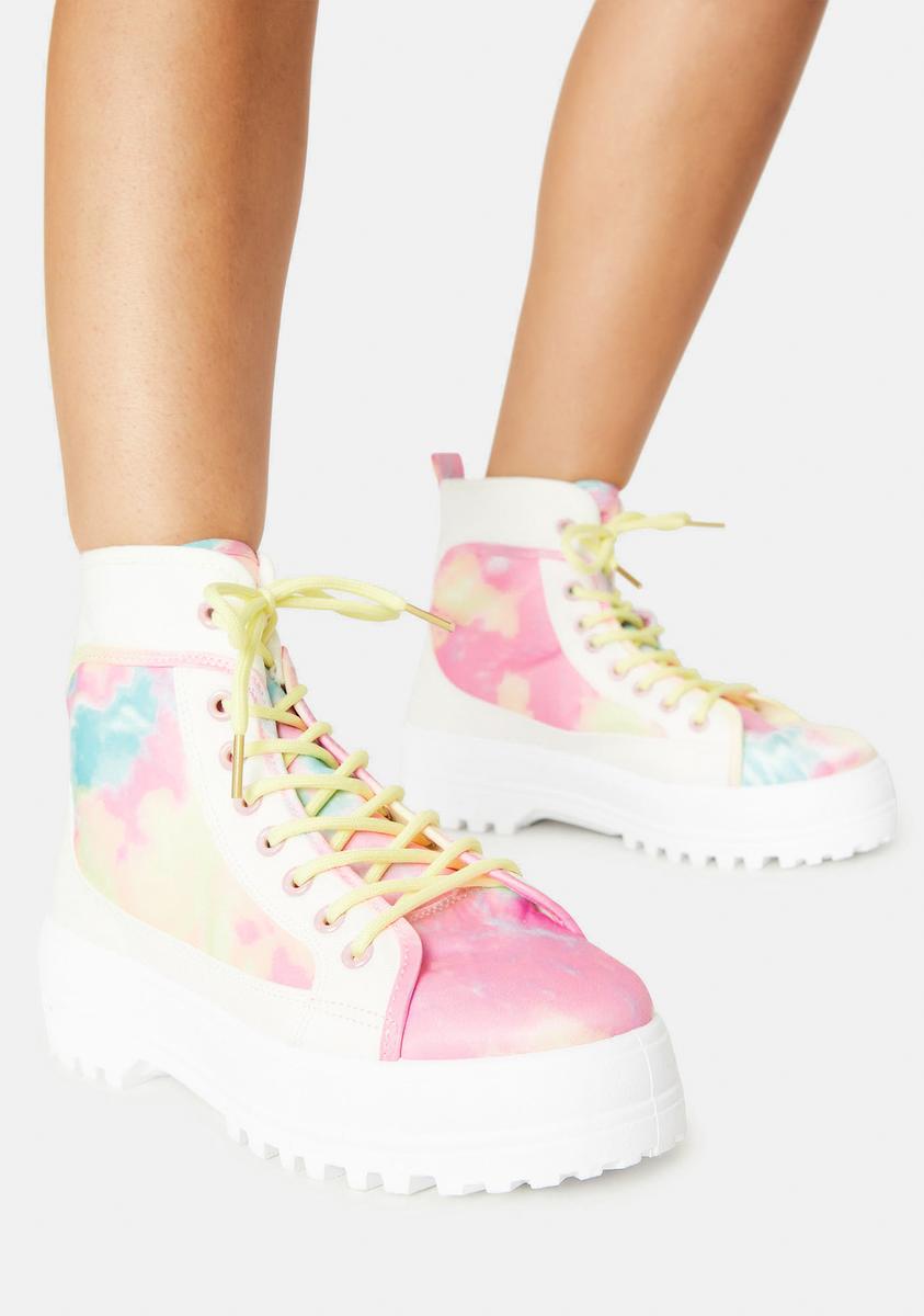 Bring In The Beat Tie Dye Boots,All Products : American Fashion Style Bags On Sale