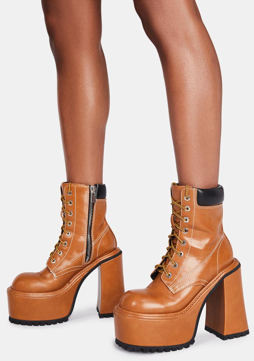 DOLLSKILL BRATZ ブラッツ 厚底 ブーツ ブラウン 茶色 ヒール DOLLSKILL BRATZ ブラッツ 厚底 ブーツ ブラウン 茶色 ヒール