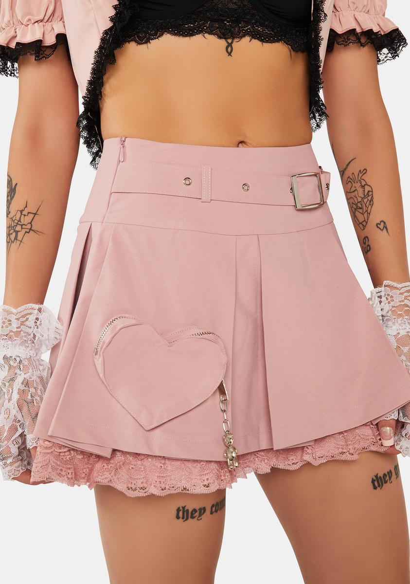 Alternative Rebel Heart Bag Pleated Mini Skirt Dark In Love,All Products : American Fashion Style Bags On Sale
