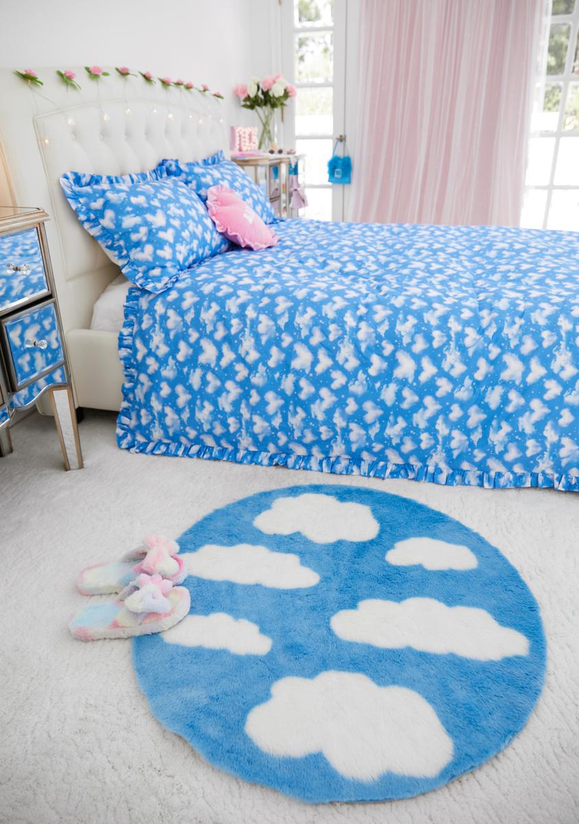 Dolls Home Cloud Circle Rug - Blue/White – Dolls Kill