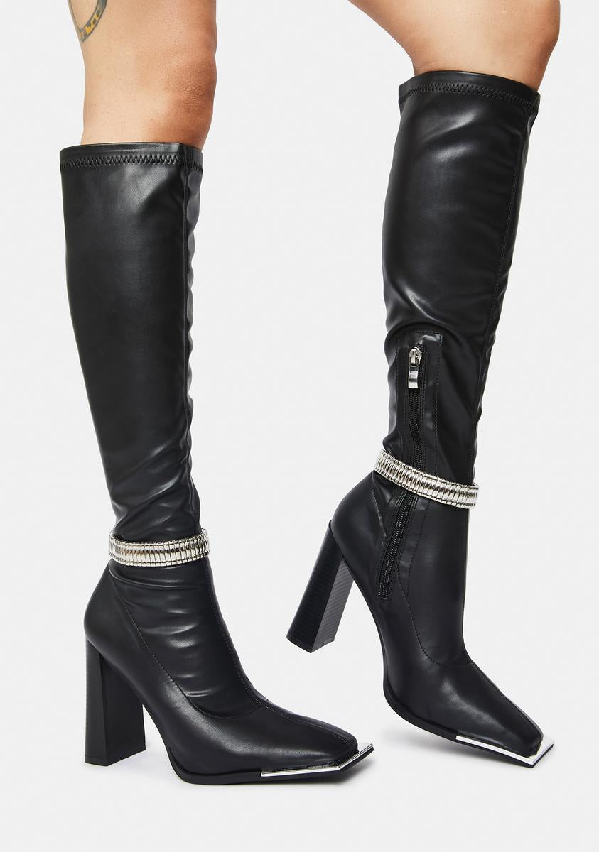 Manic Knee High Boots Public Desire,New Products : American Fashion Style Bags On Sale