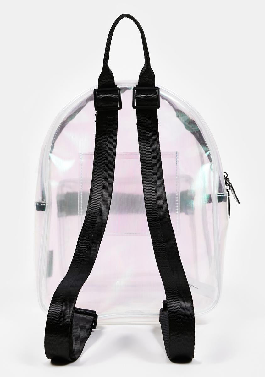 Fydelity Clear Iridescent Mini Backpack Dolls Kill