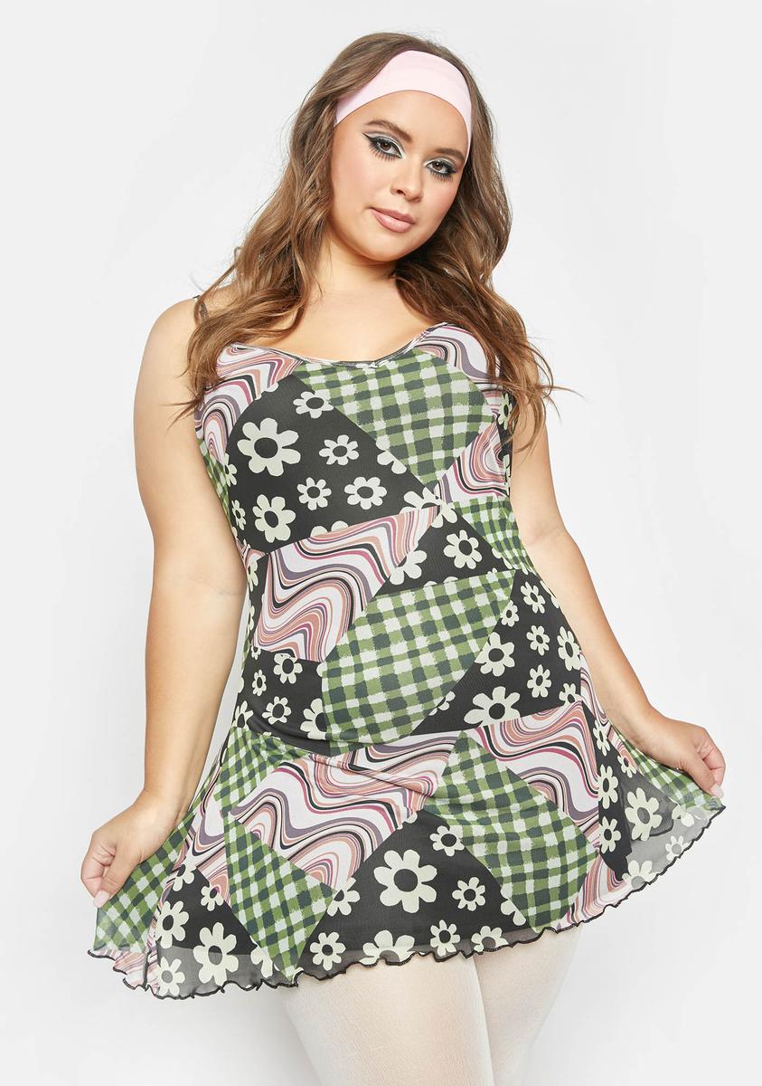 Plus Reinvent Myself Mesh Mini Dress Current Mood,Specials : American Fashion Style Bags On Sale