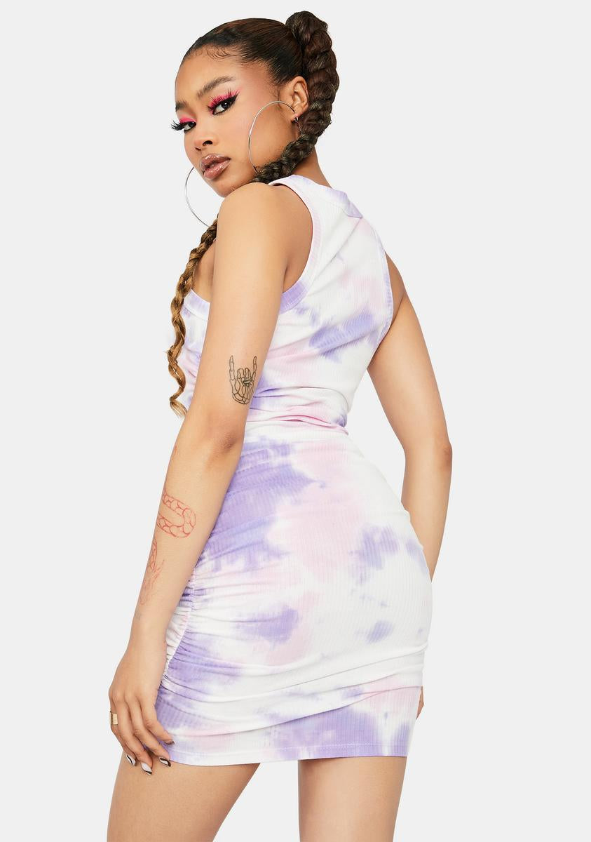 purple tie dye bodycon dress Denim Pencil Dress: Women's Tie-Dye Bodycon Maxi Dress