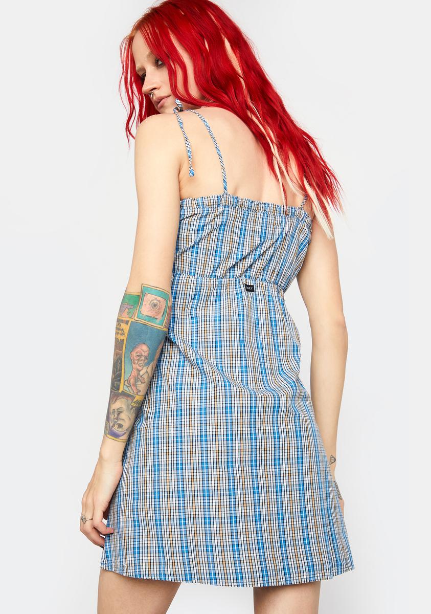 Obey Plaid Mini Sundress