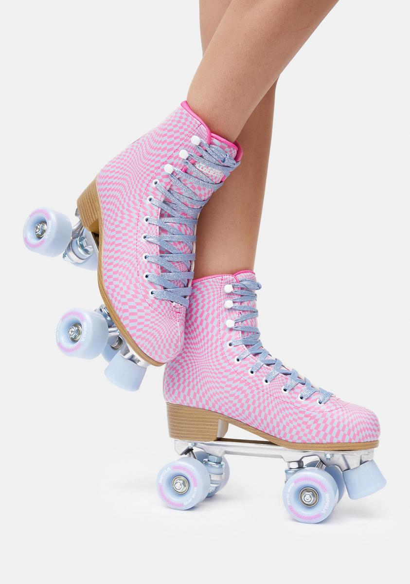Impala Rollerskates Wavy Checkered Impala Quad Skates Dolls Kill