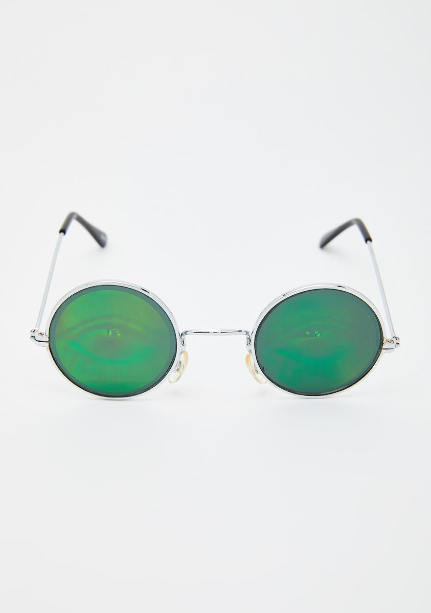 Eyes On U Hologram Sunglasses Dolls Kill