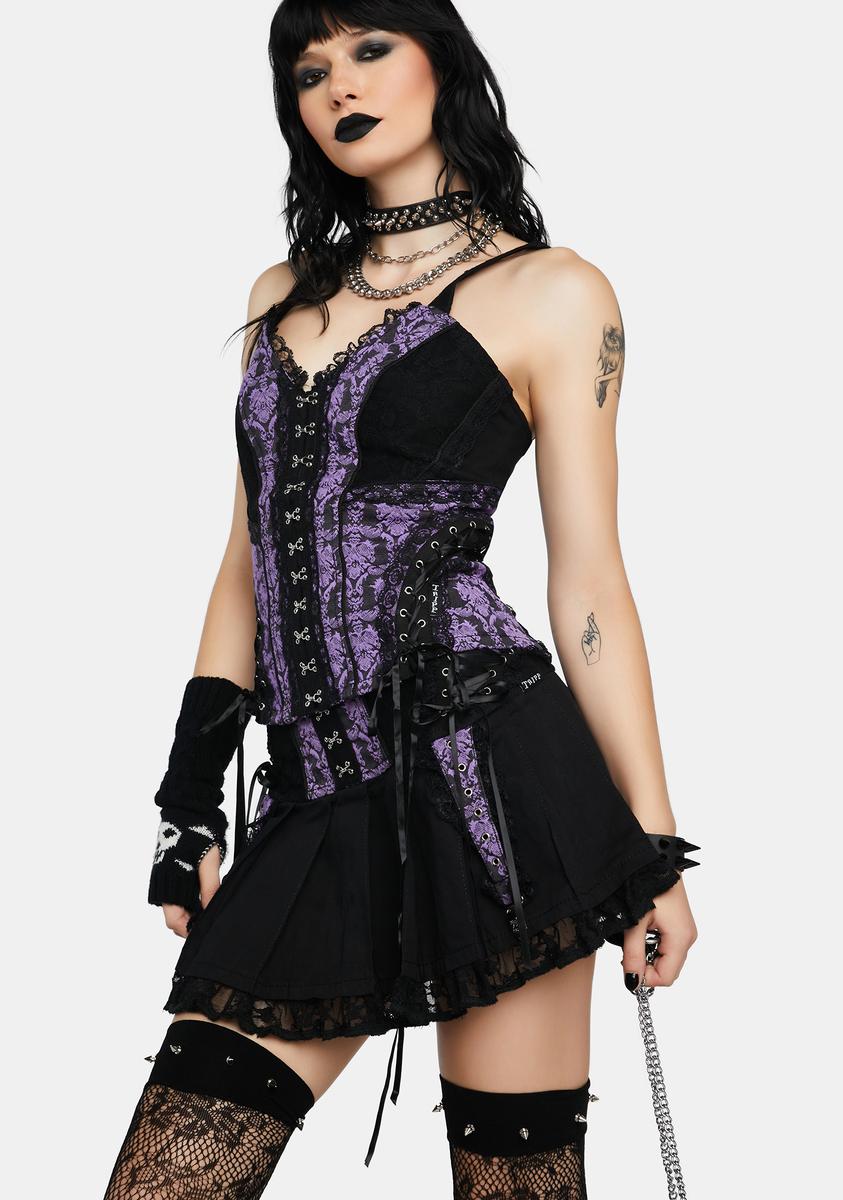 Tripp NYC Brocade Lace Corset Top