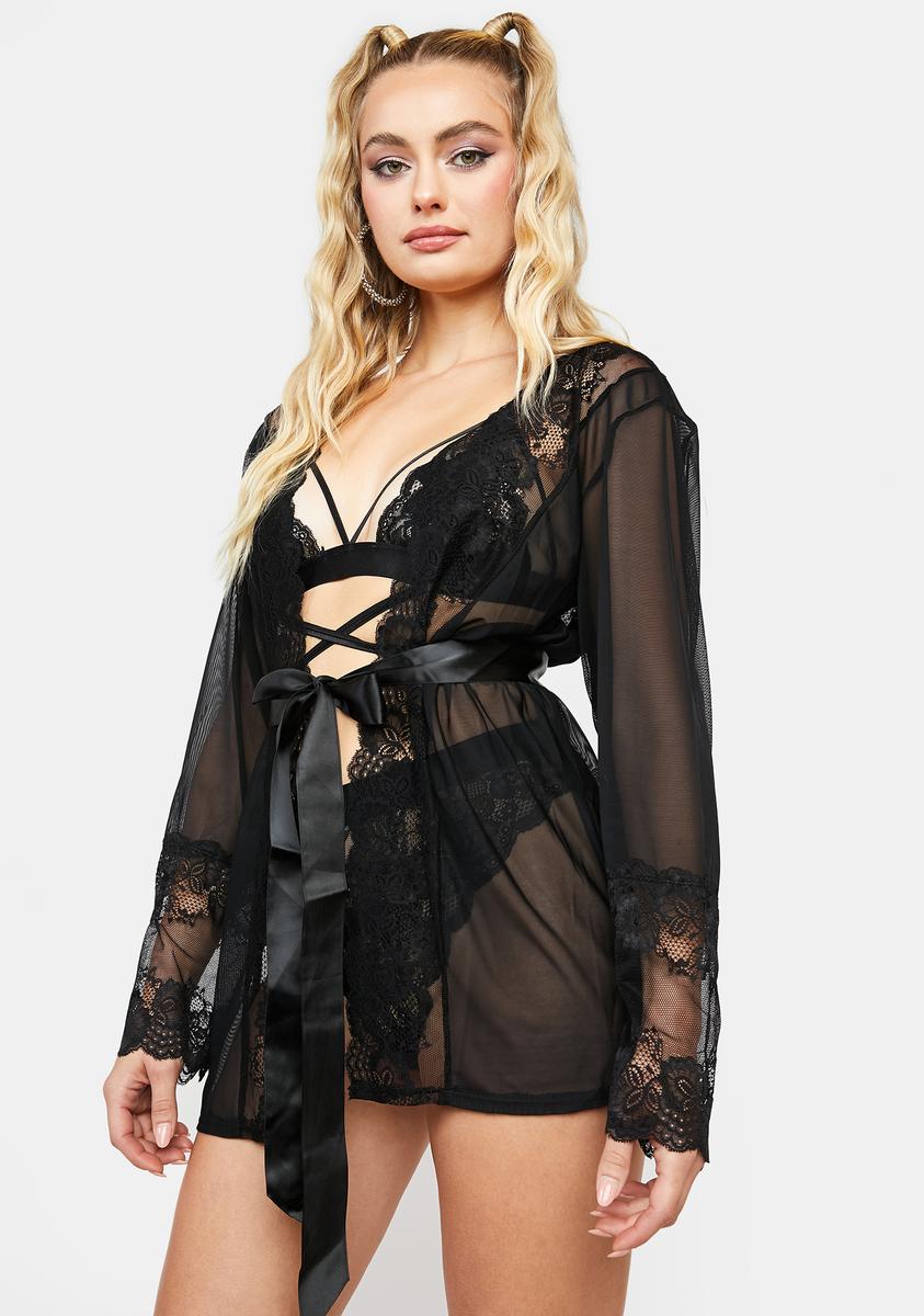 Insomnia Touch Me In The Morning Mesh Robe,New Products : American Fashion Style Bags On Sale