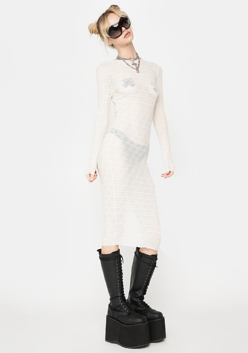 knee length dresses for ladies Ariella Mesh Maxi Dress main image 0