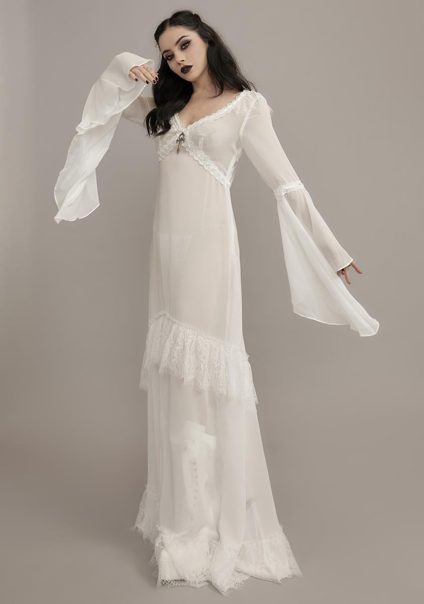 end of days chiffon maxi dress Chiffon Flower Maxi Dress: Lightweight Beach Wedding Party Gown