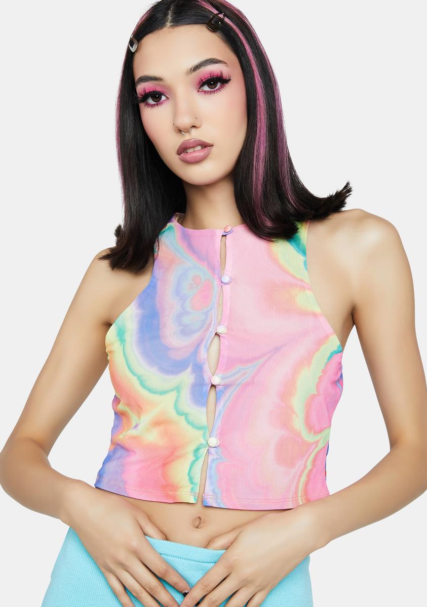 Calabra Mesh Crop Top AFRM,All Products : American Fashion Style Bags On Sale