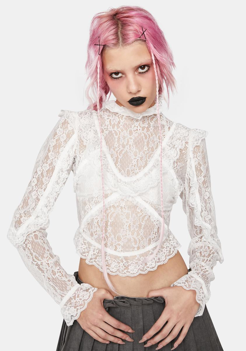 Lace Stitching Shirt