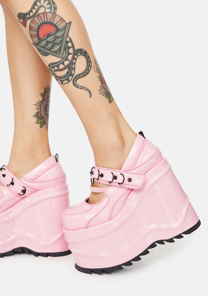 Pink Stomp Ur Ego Platform Mary Janes