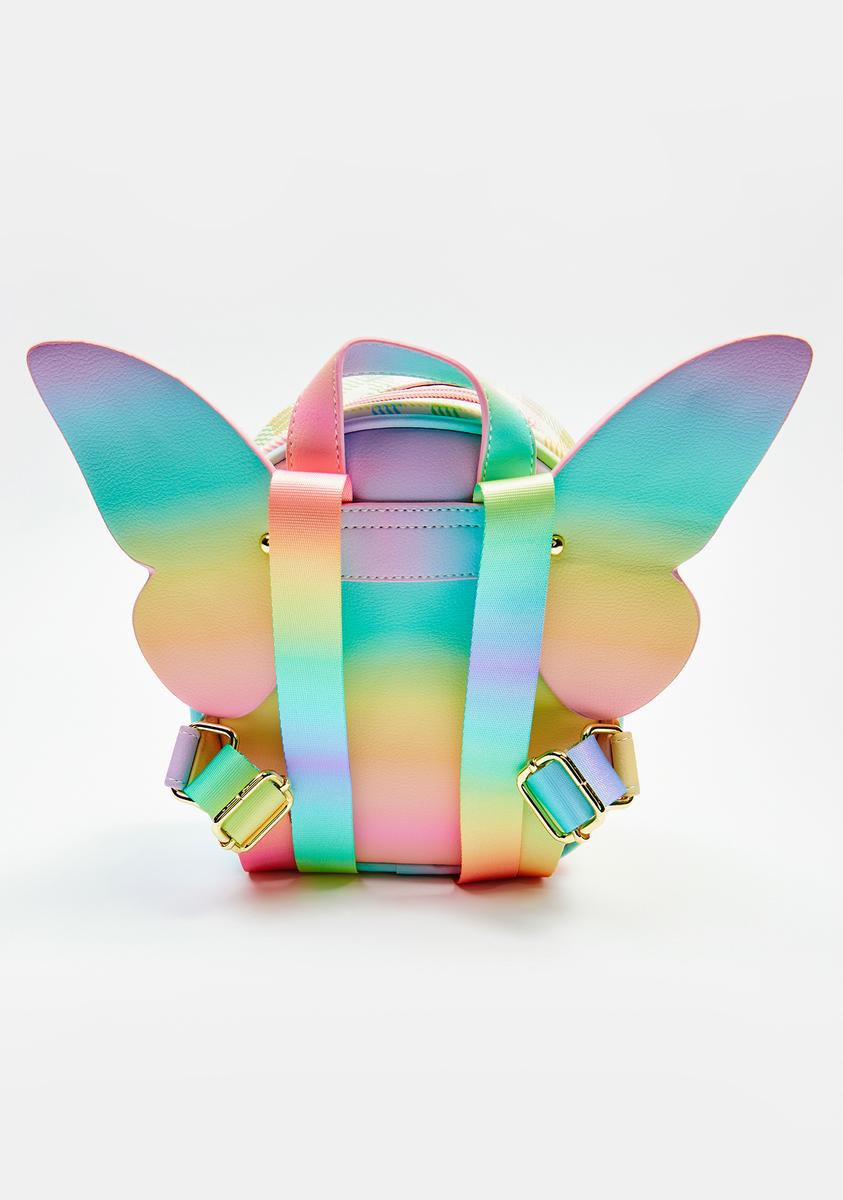 betsey johnson mini backpack wings Betsey Johnson Rainbow Kitsch Mini Backpack – Dolls Kill