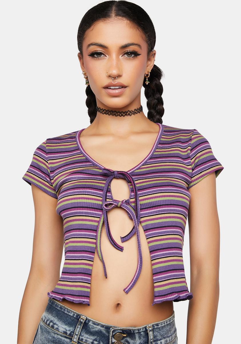 Lily Tie Front Crop Top Minga,Specials : American Fashion Style Bags On Sale