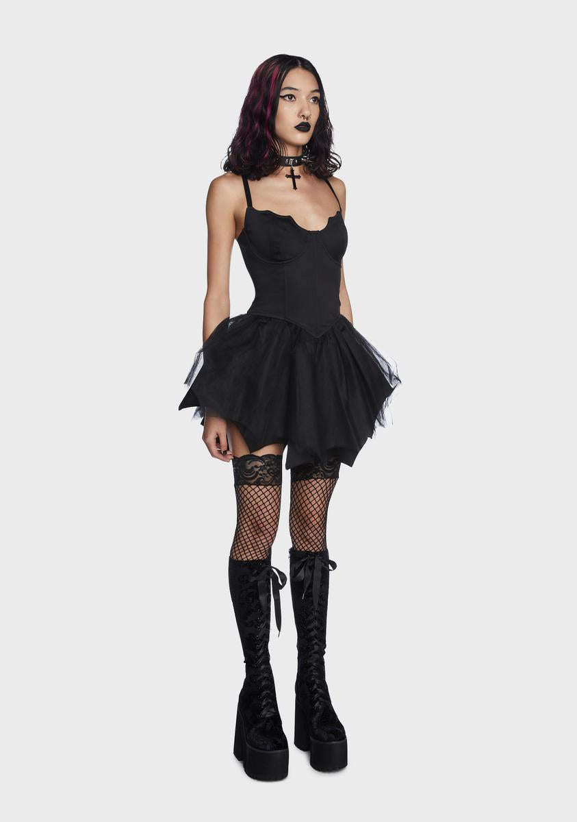 Widow Corset Mini Dress - Black – Dolls Kill