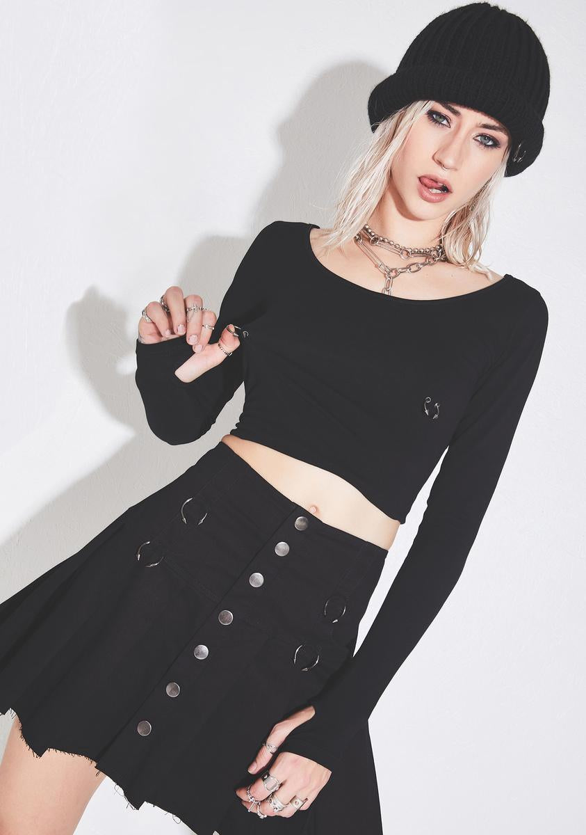 Current Mood Pleated Bull Ring Mini Skirt – Dolls Kill