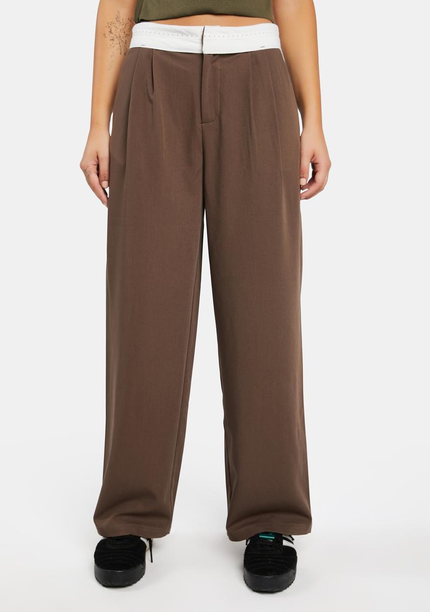 Leo Low-Rise Trousers Edikted,Specials : American Fashion Style Bags On Sale