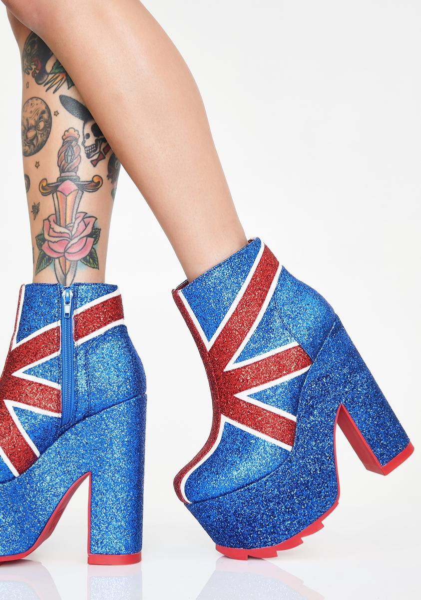 Nightmare Union Jack Platform Boots