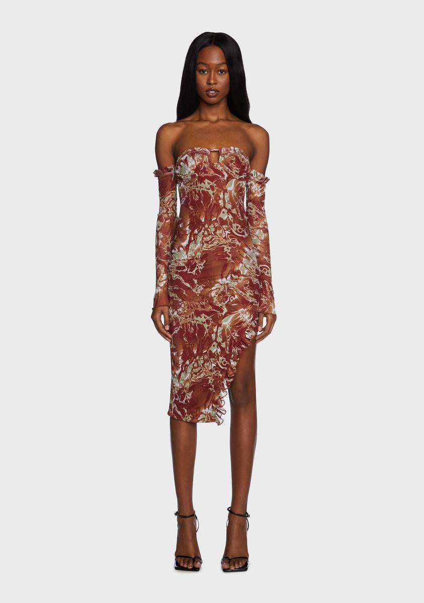 Cognac Surreal Daze Midi Dress,New Products : American Fashion Style Bags On Sale Cognac Surreal Daze Midi Dress,New Products : American Fashion Style Bags On Sale