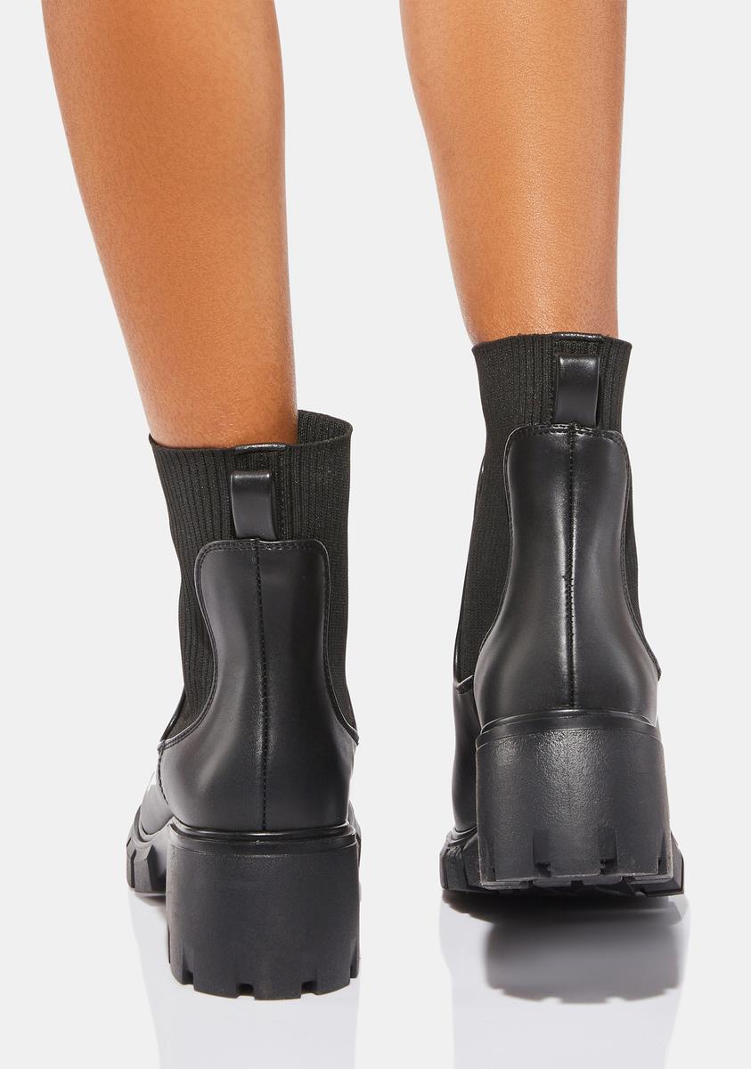 Steve Madden Vegan Leather Chelsea Ankle Heeled Boots