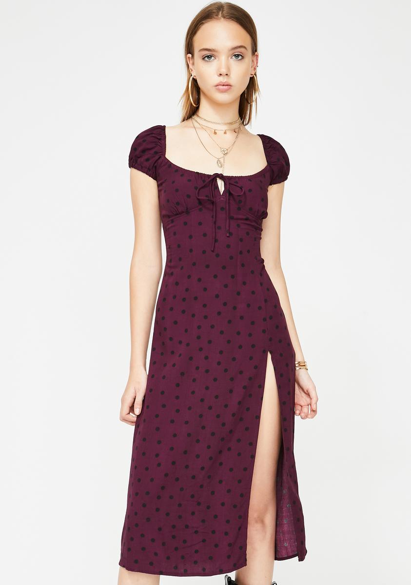 Motel Wine Milla Midi Dress – Dolls Kill