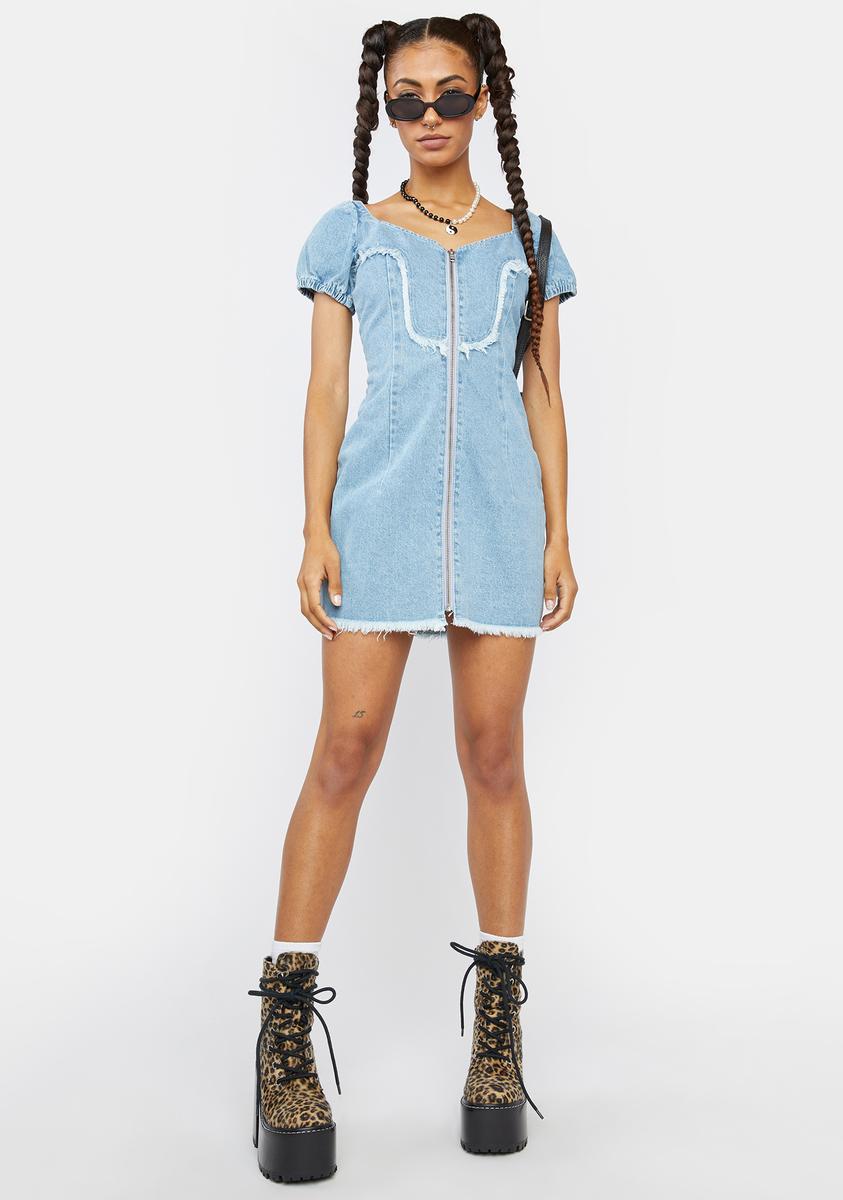 white christmas dresses Milk It Badlands Recycled Denim Dress – Dolls Kill