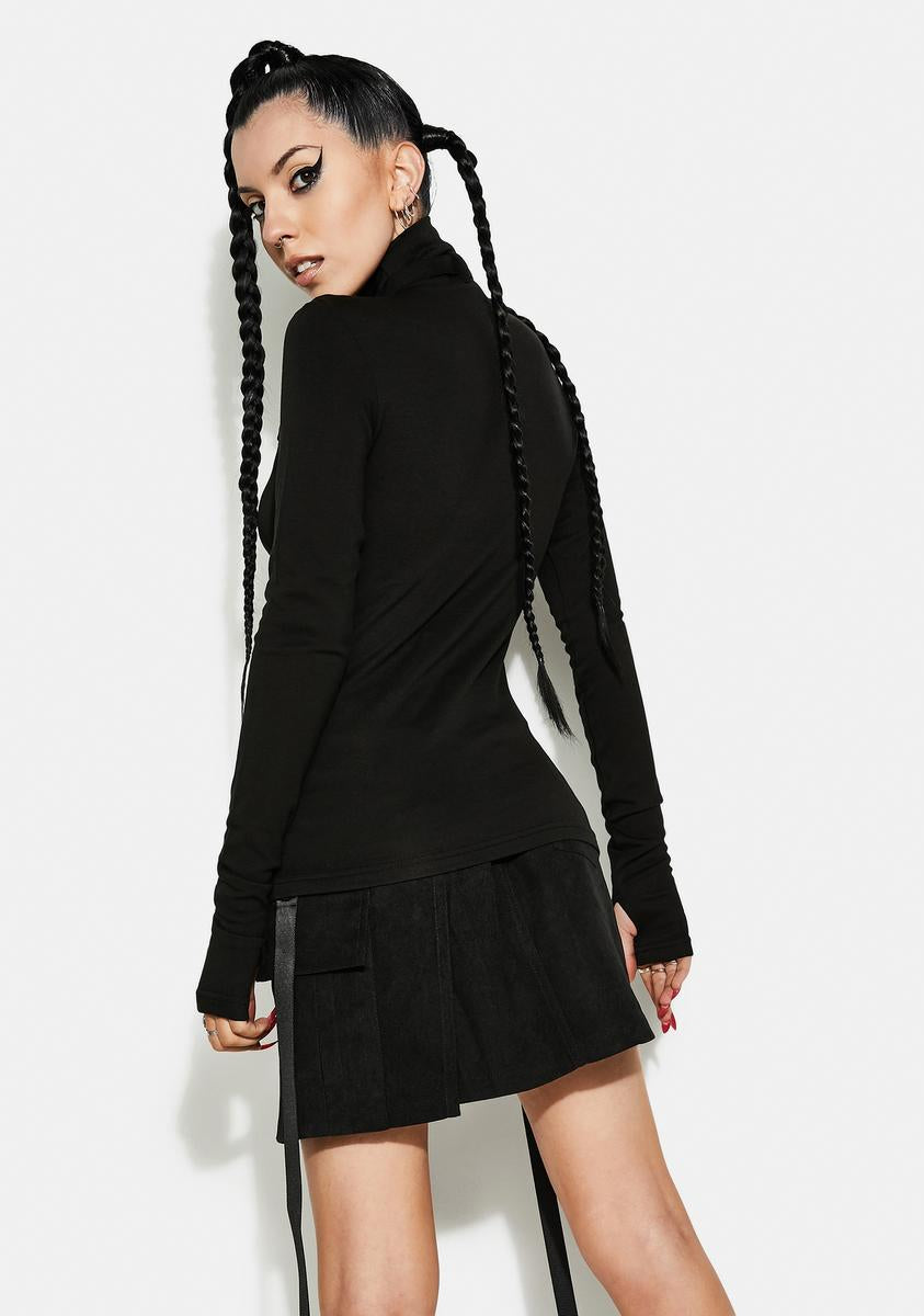 Punk Rave Punk Cross Shoulder Strap Long Sleeve Shirt Dolls Kill