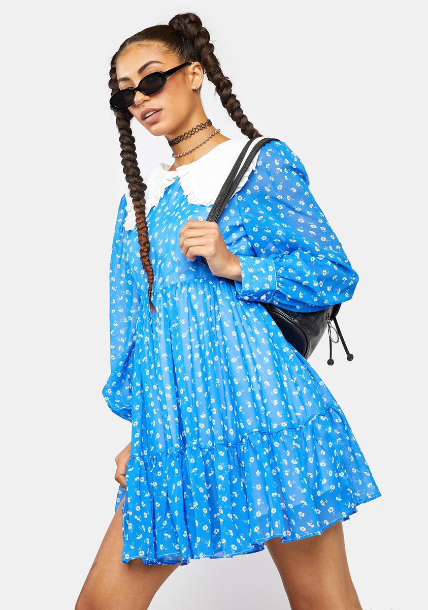 Prairie Collar Floral Babydoll Dress