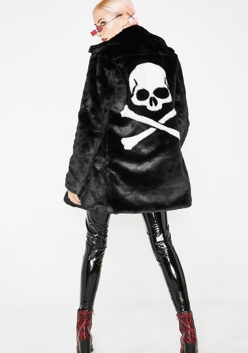 Current Mood Punk Tendencies Faux Fur Jacket – Dolls Kill