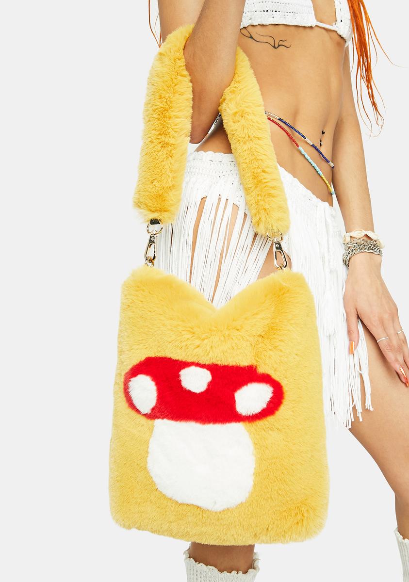 Mushroom Fuzzy Tote Bag A Shop of Things,Specials : American Fashion Style Bags On Sale Mushroom Fuzzy Tote Bag A Shop of Things,Specials : American Fashion Style Bags On Sale