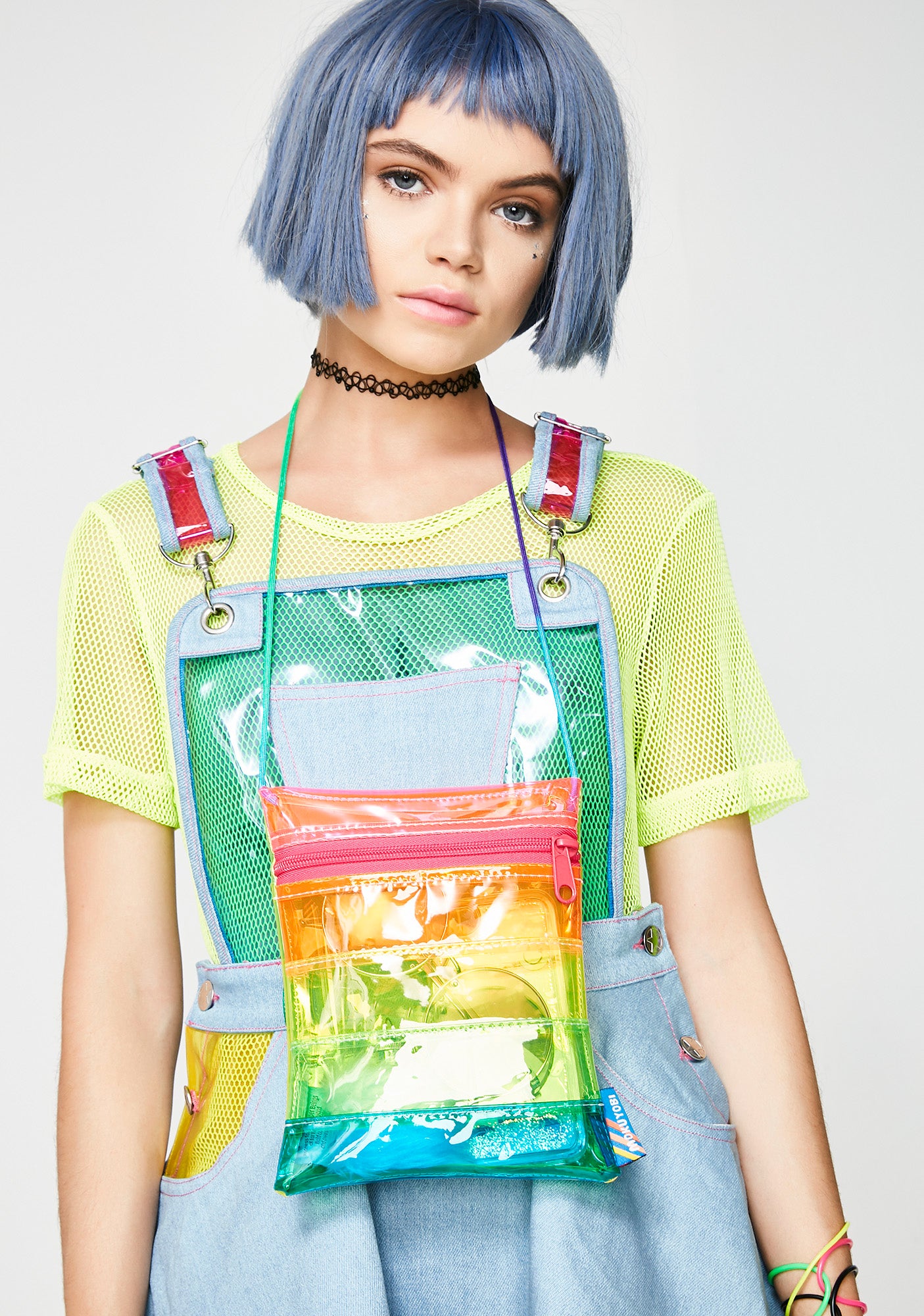 Narwhal In Rainbow Crossbody Bag - Vinyl Unisex Small Shoulder Sling Bag