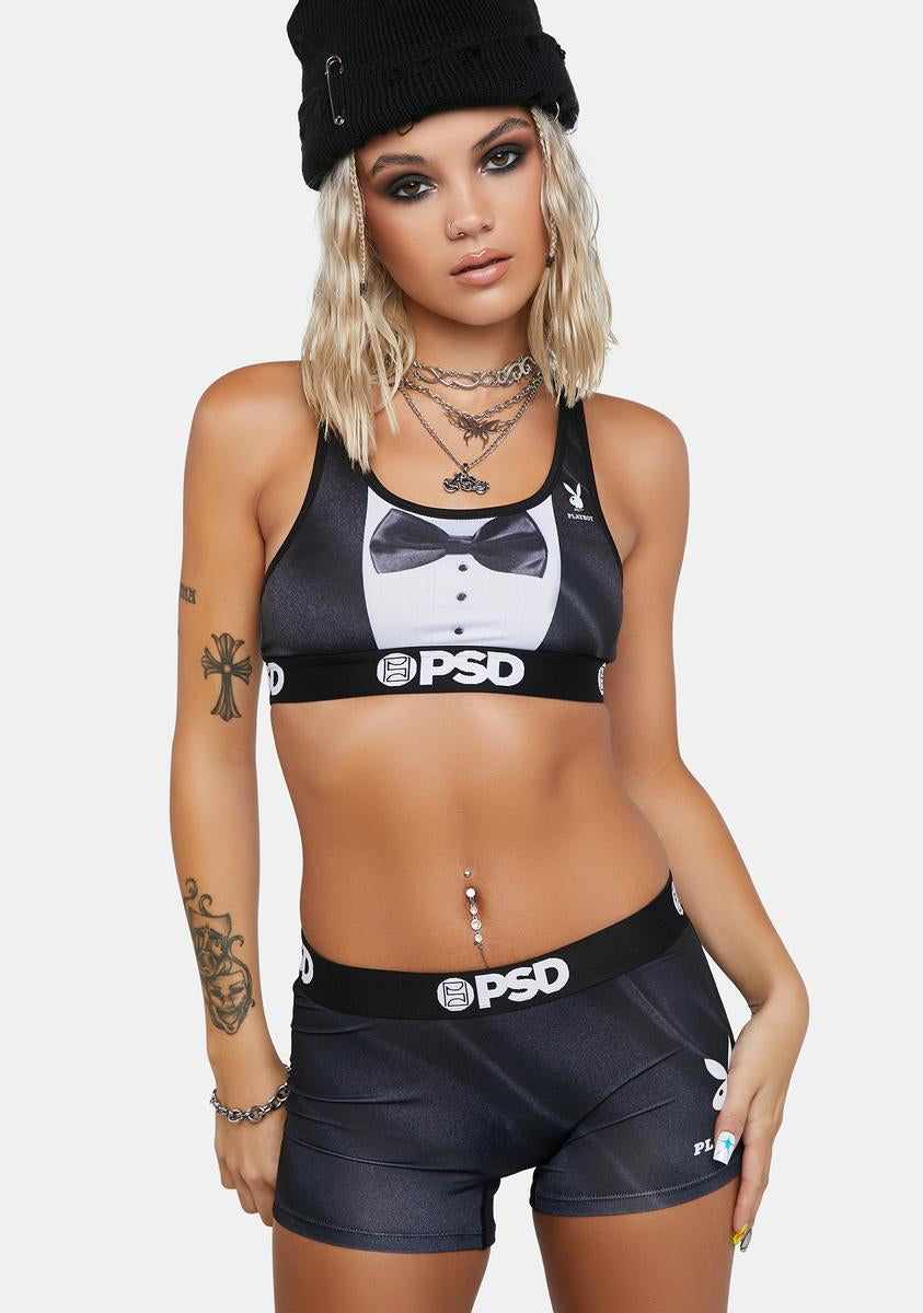 Buy Official Playboy Bunny Y2K Purple PSD Boy Shorts Underwear