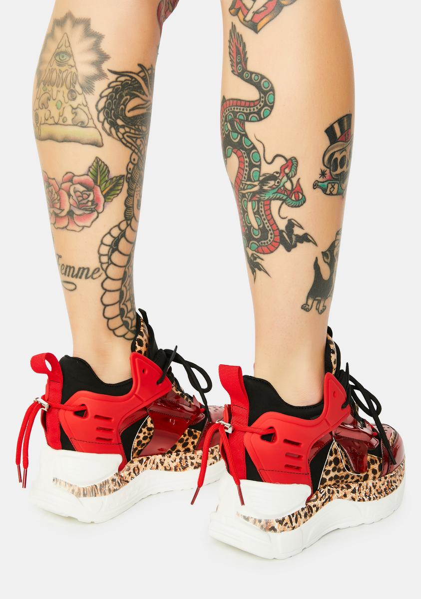 Anthony Wang Red Raisin 3 Chunky Wedge Sneakers – Dolls Kill