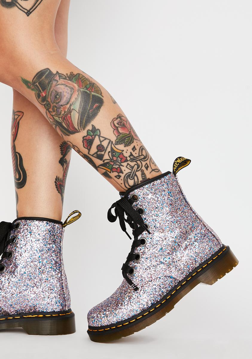 Blue 1460 Farrah Glitter Boots