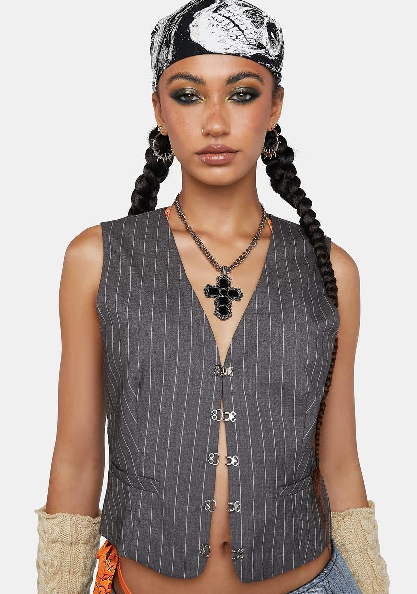 All Bossed Up Crop Vest,All Products : American Fashion Style Bags On Sale