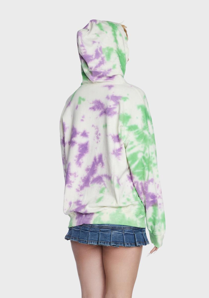 Tie dye hoodie with butterfly Clearance