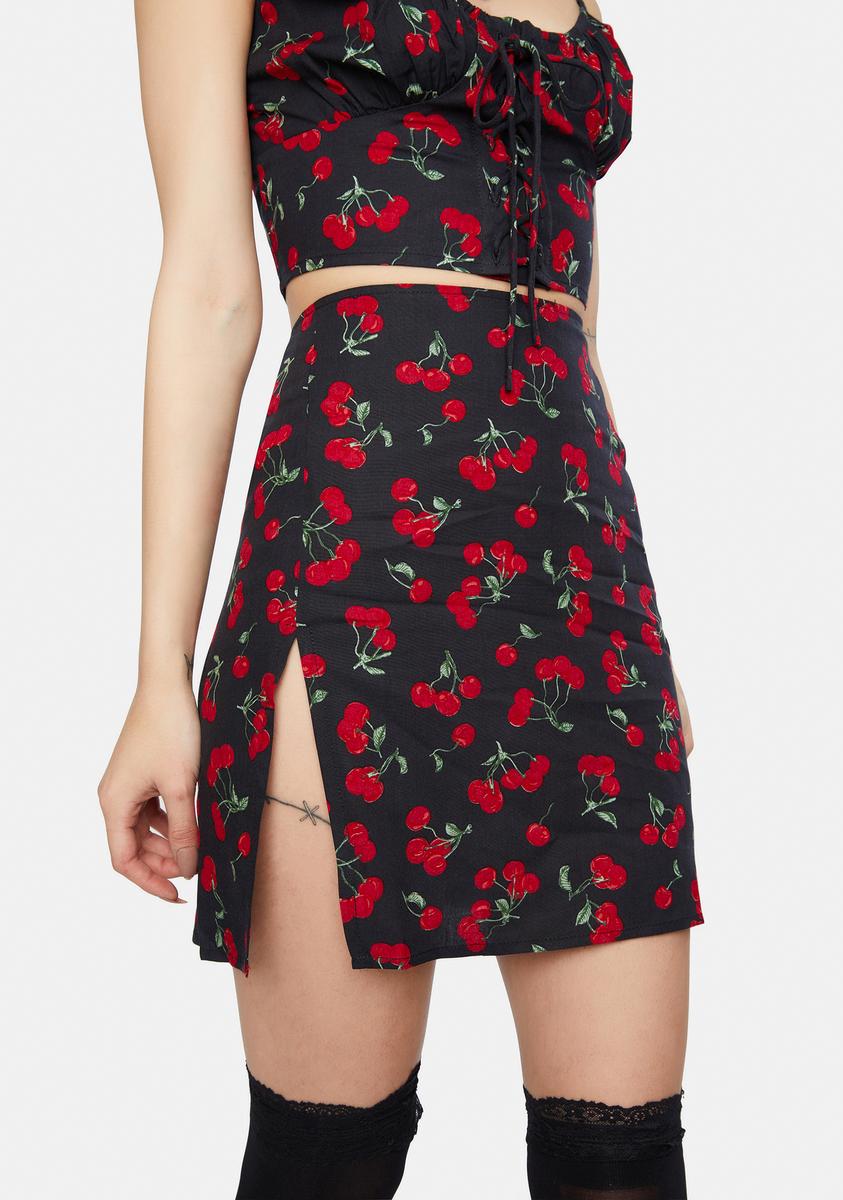 Black Cherry Shenka Mini Skirt