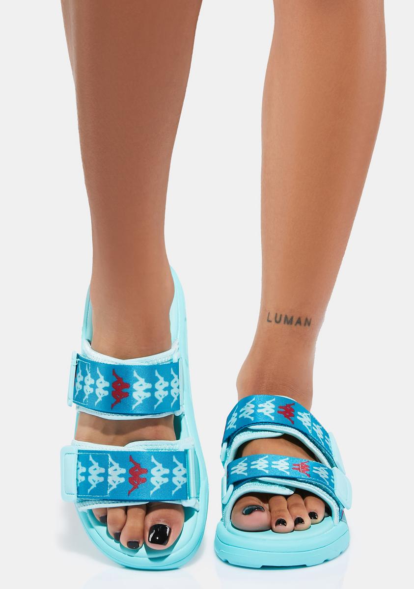 Kappa 222 Banda Aster 4 Sandals - Aqua – Dolls Kill display picture 2