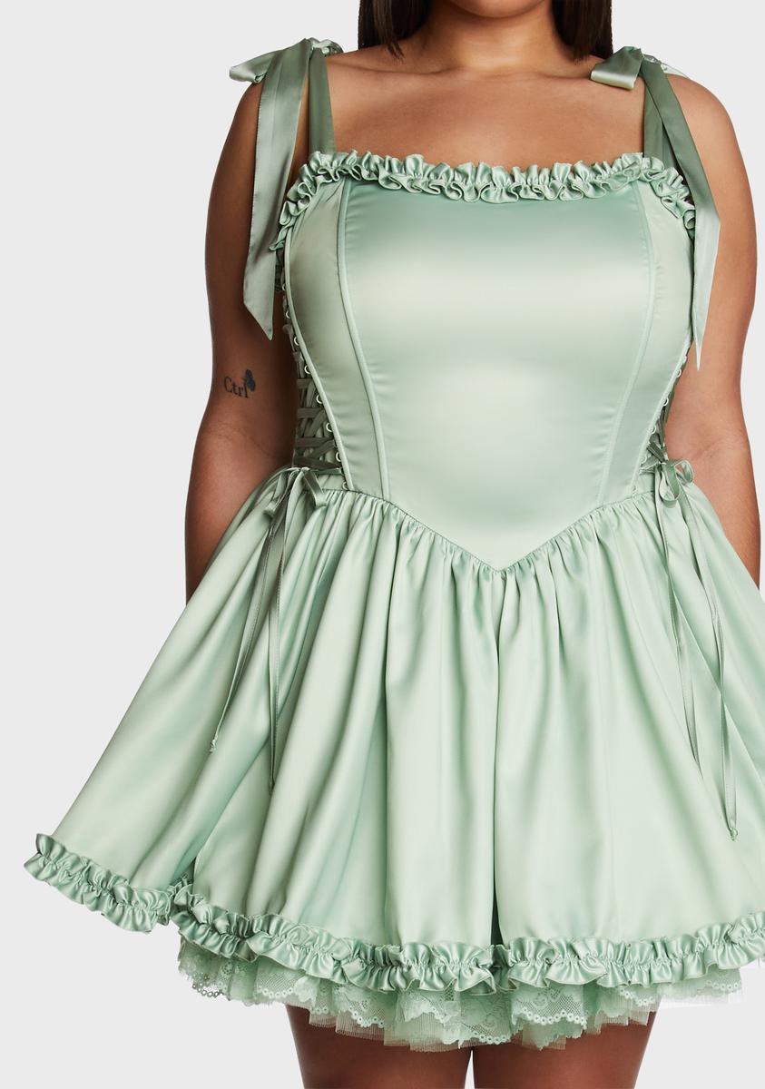 green corset dress plus size Plus-Size Long Strapless Mermaid Prom Dress PromGirl