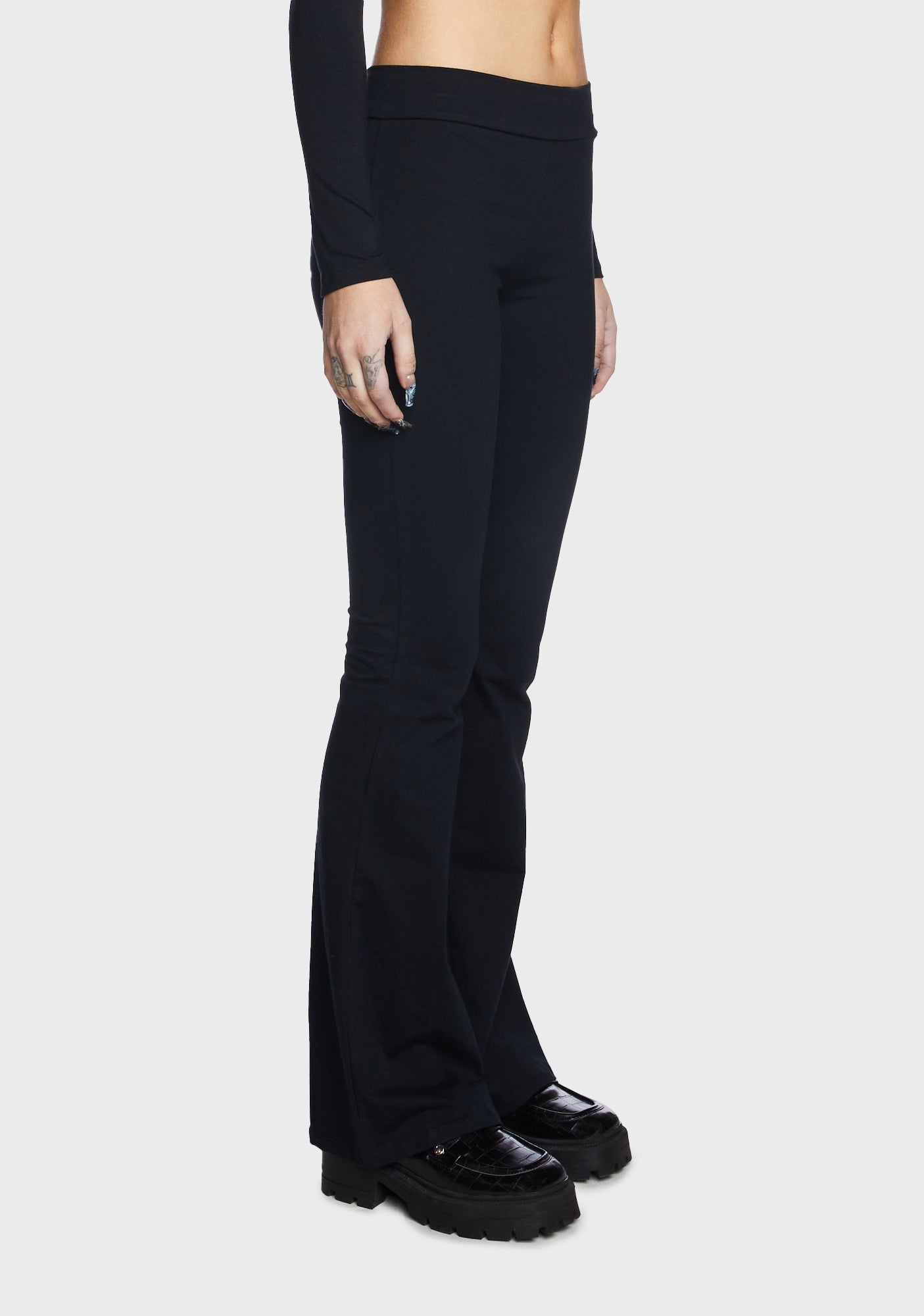 Motel Tailored Bootcut Stretch Pants Black Dolls Kill