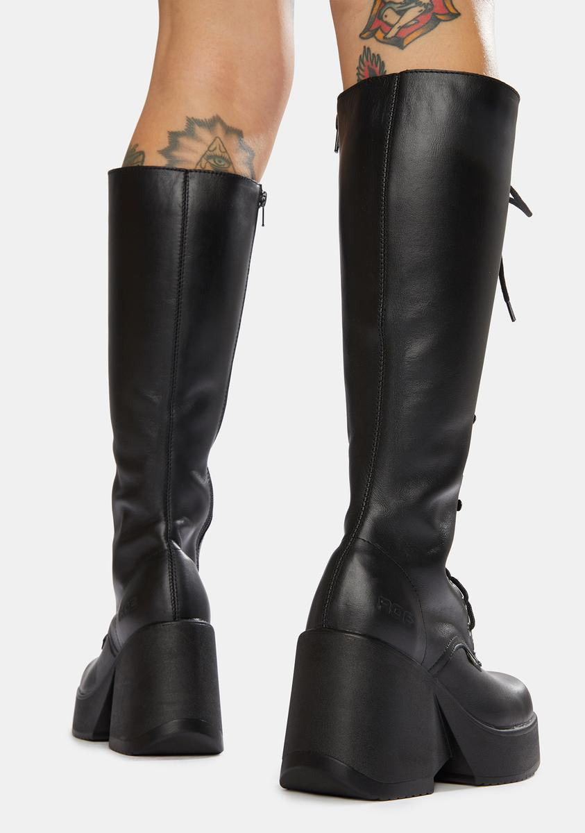 ROC Boots Australia Phoenix Leather Knee High Boots Dolls Kill