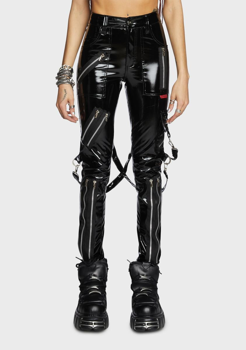 Tripp NYC Vinyl Bondage Pants Black – Dolls Kill1