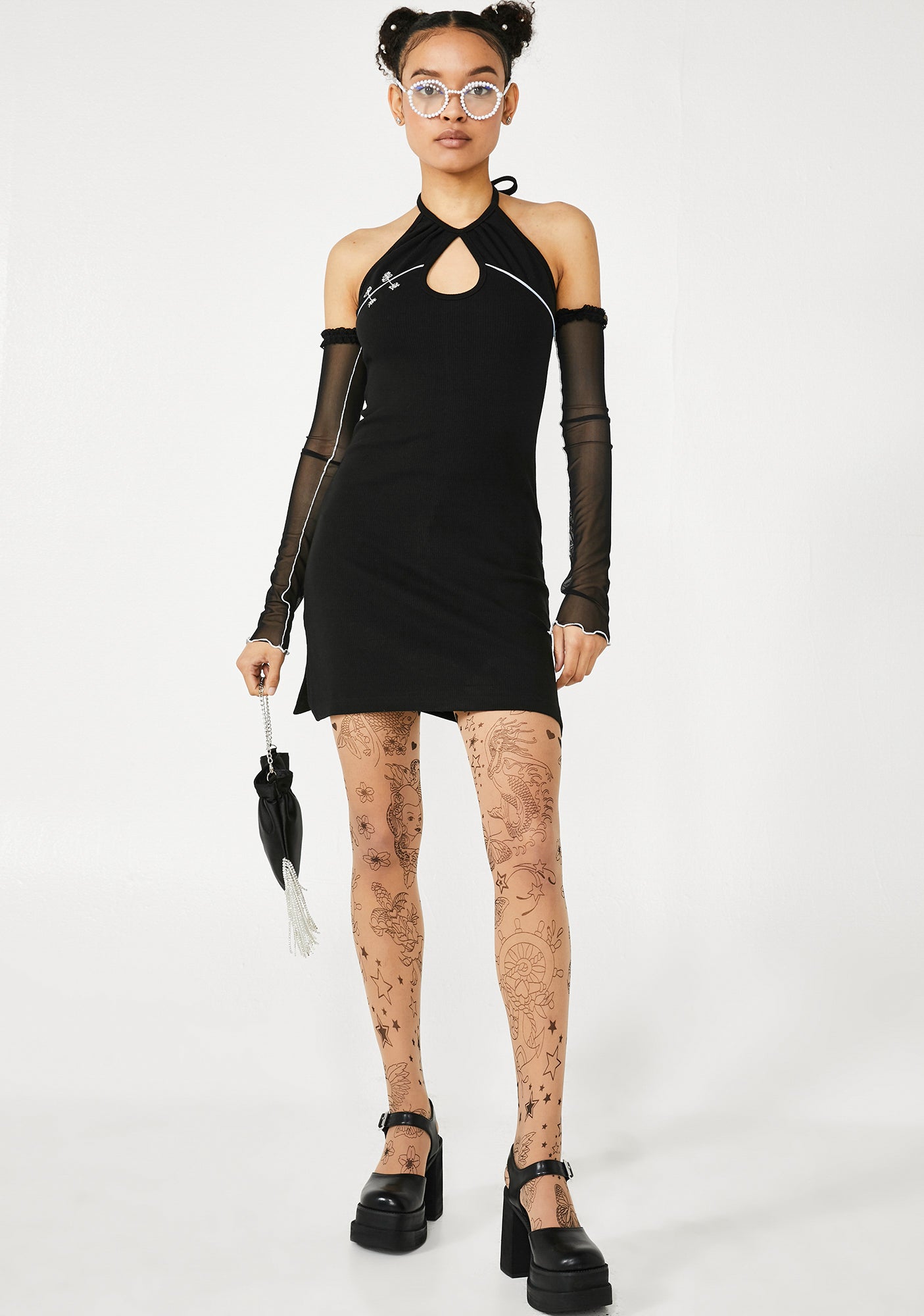 Black V Dress