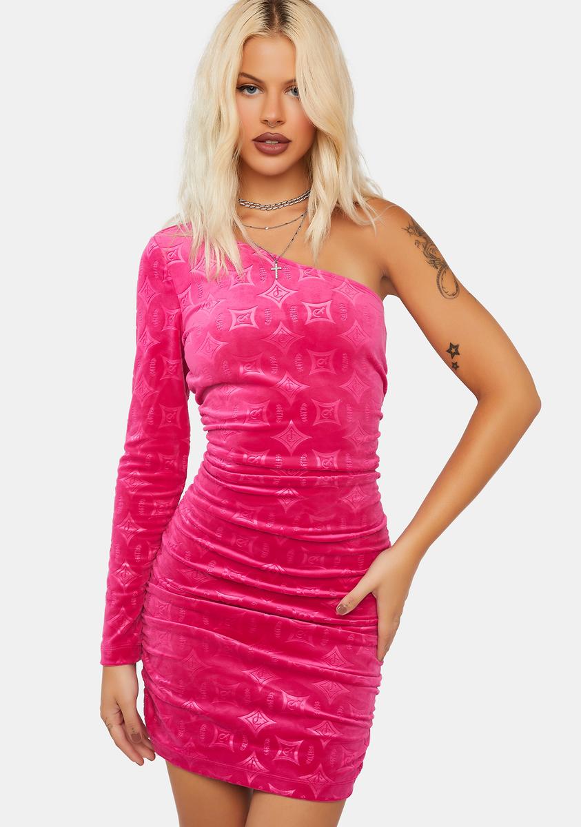 Free Love One Shoulder Embossed Dress JUICY COUTURE,New Products : American Fashion Style Bags On Sale