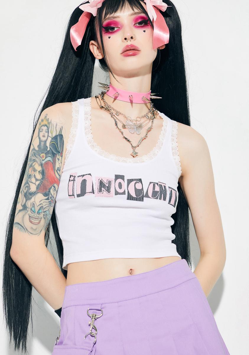 Grunge Girl Ransom Note Graphic Tank Current Mood,Specials : American Fashion Style Bags On Sale